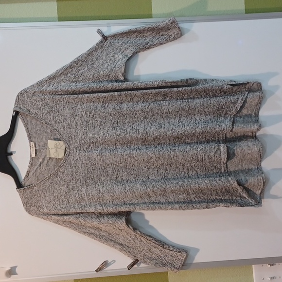 Olivia Rae NWT blk/wht marled dolman slv Vnk Sweater - Picture 1 of 4